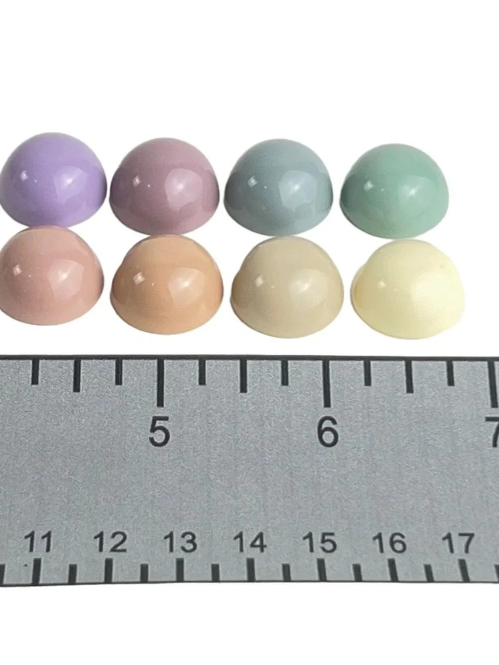 80 pc. Cabochon Lot Pastel Colors Flat Back Resin Plastic 17.5mm